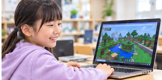 マインクラフトで学ぶ子どものイメージ